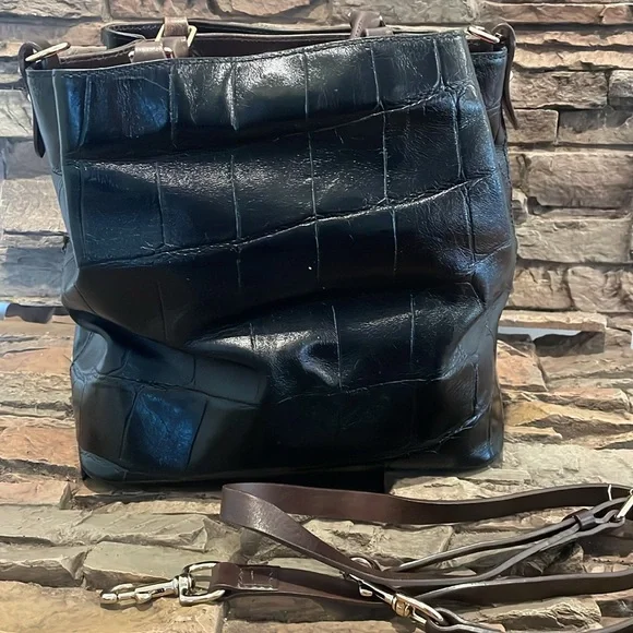 Dooney & Bourke  Embossed Croco Satchel Shopper Shoulder Bag - Picture 4 of 15